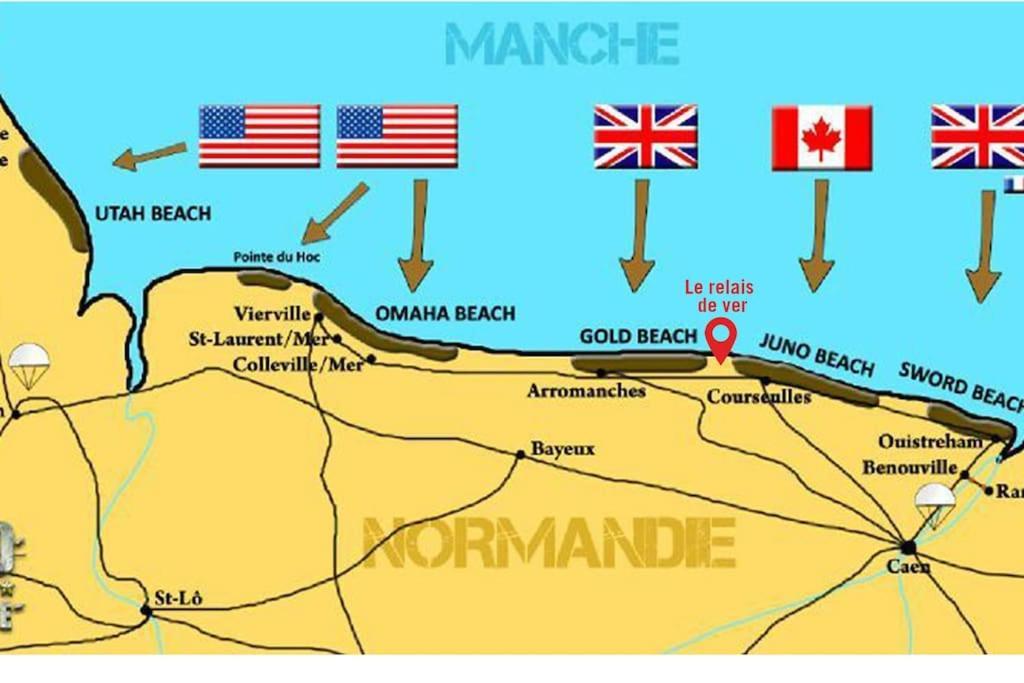Gite Historique En Normandie Plages Du Debarquement Ver-sur-Mer Esterno foto